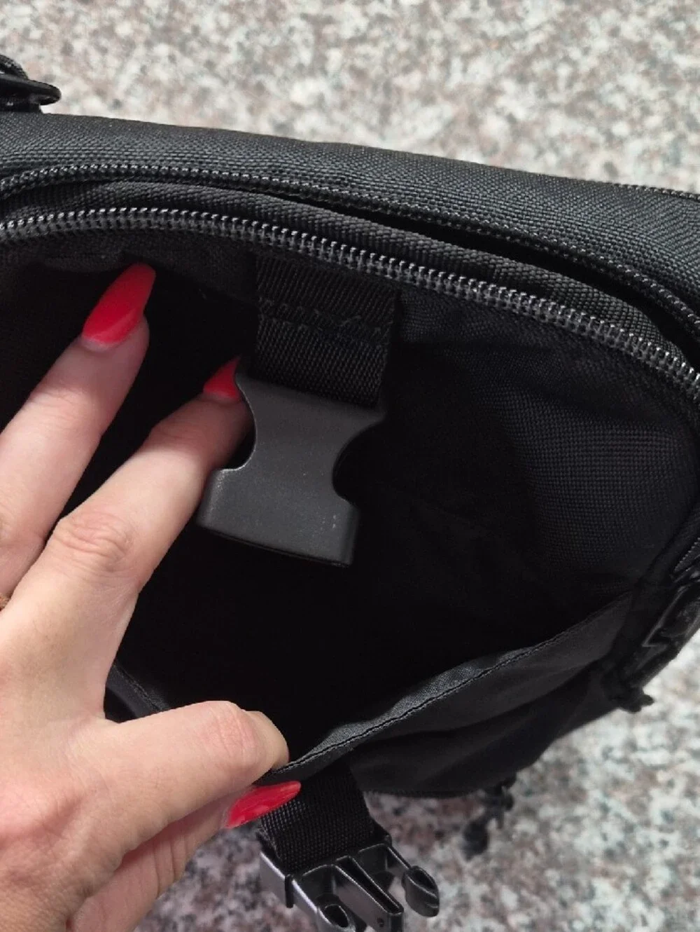 adidas Black Sling Bag with Front Buckle - Picture 3 of 6